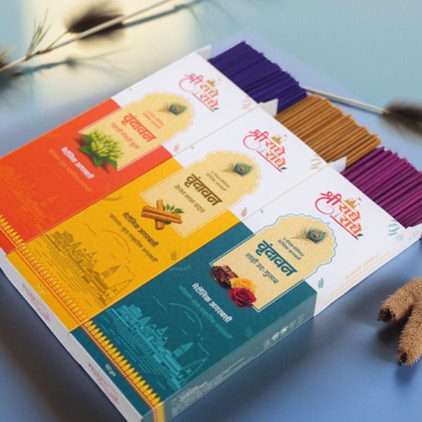 Spiritual Gift Hamper, Pack of 6 Agarbatti, 2 Jap Counter, 2 Wooden Plaque, Corporate Gift Set - Image 2